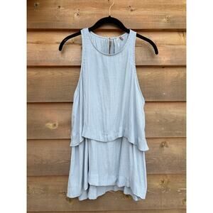 Free People light blue layered flowy tank top